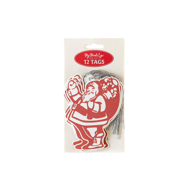 Vintage Santa Over-Sized Tags