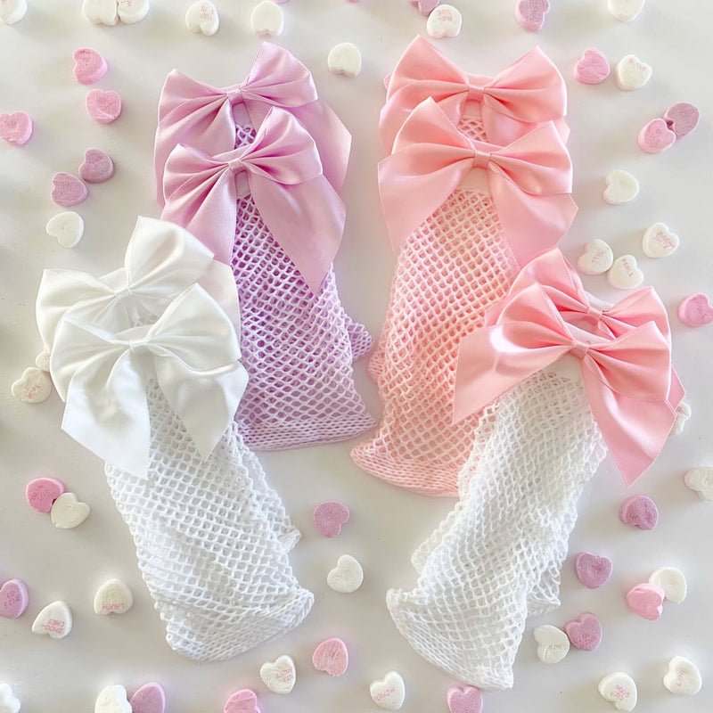 Fishnet Socks with Bows