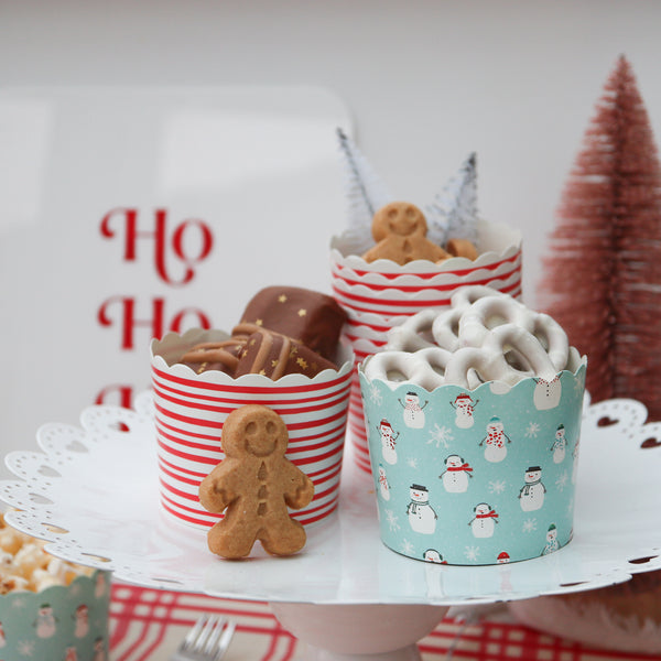 Snowman and Stripes Food Cups