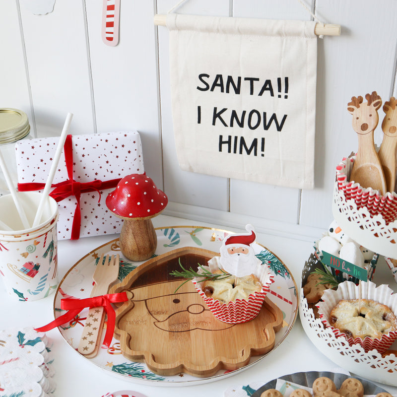 Father Christmas Bamboo Plate