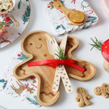 Wooden Cutlery Stars Gold