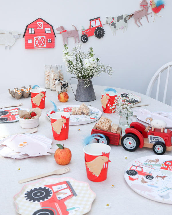 On the Farm Rooster Party Cups