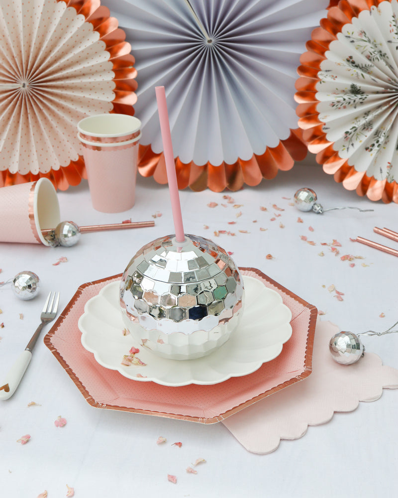 Rose Gold Polka Dot Paper Cups