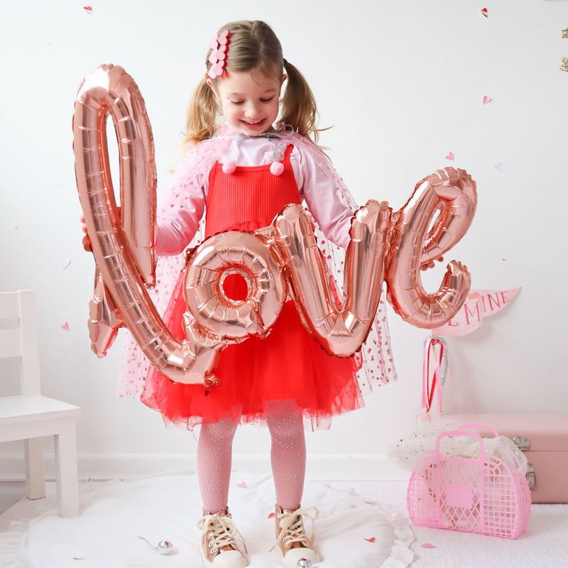 Pink Hearts Valentines Cape
