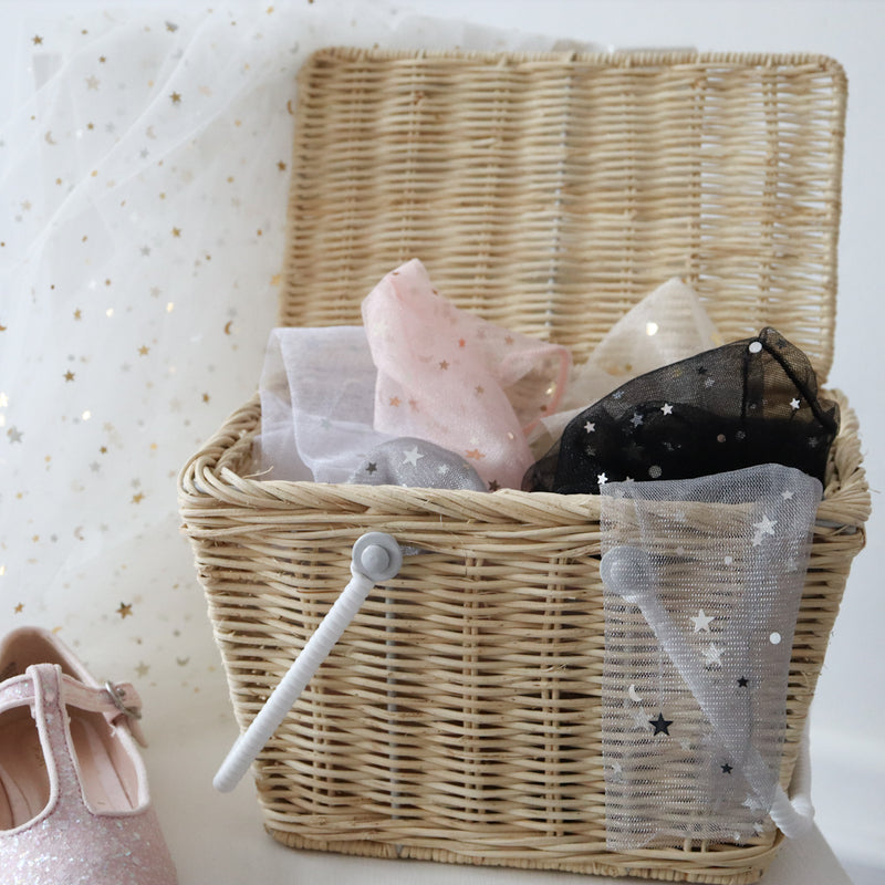 Sheer Slouch Socks with Confetti Stars