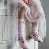 Sheer Slouch Socks with Confetti Stars