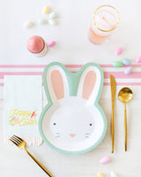Blue Easter Bunny Shaped Plates