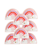 Valentines Rainbow Shaped Plates