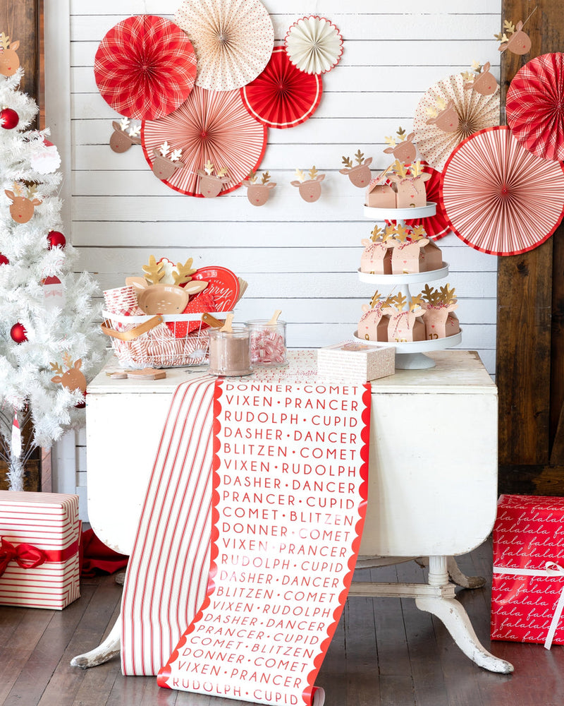 Reindeer Names Guest Towel Napkins